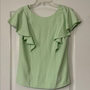 Banana Republic Mint Green Ruffle Sleeve Women's Top Size 4